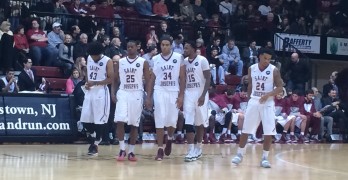 The Hawks' starting five takes the floor Friday night. (James Hill/Philahoops).